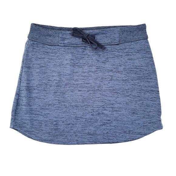 Athleta Downplay Skirt Cozy Knit Athleisure Everyday Casual Navy Heather M - Picture 2 of 6